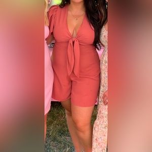 Express Coral Romper